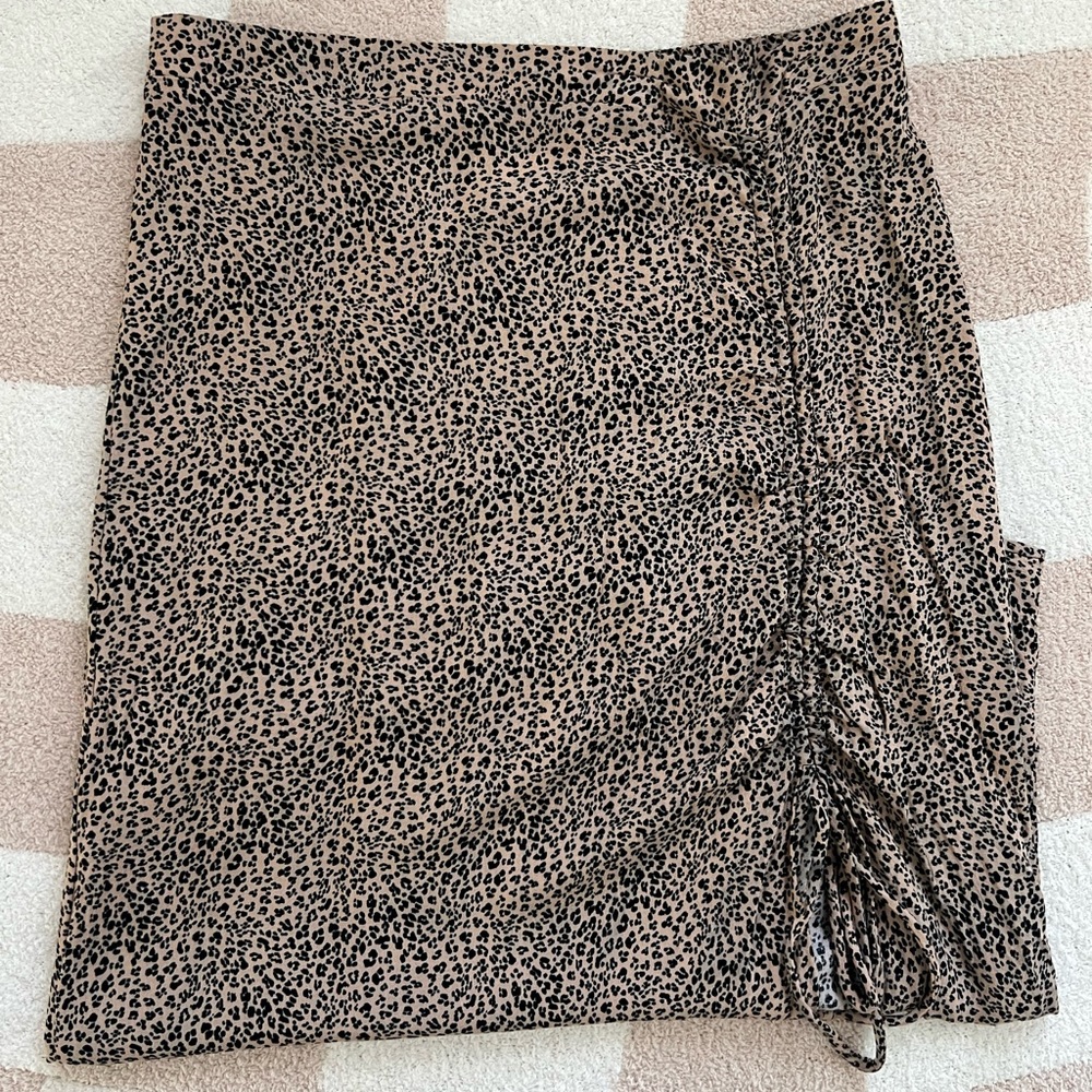 Leopard Print Midi Skirt